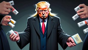 caricature_of_trump_as_a_drug_pusher__wearing_a_long_coat__opening_the_long_coat_to_show_his_drugs